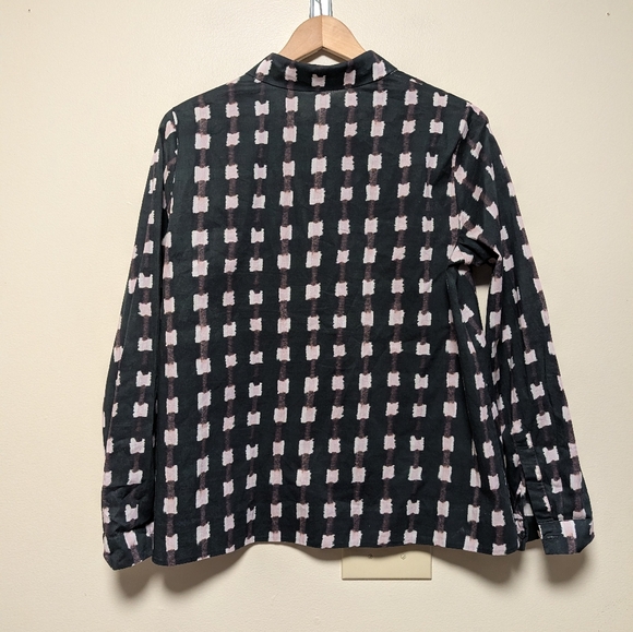 COS Dark Green Pink Geometric Ikat Print Long Sleeve Blouse EUR 40. US 8 - Picture 7 of 8